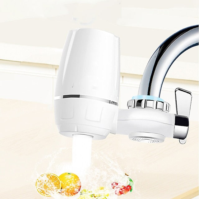 PureFlow Faucet Water Purifier - Universal Tap Filter with Activated Carbon Filtration