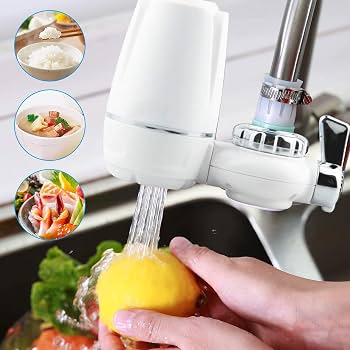 PureFlow Faucet Water Purifier - Universal Tap Filter with Activated Carbon Filtration