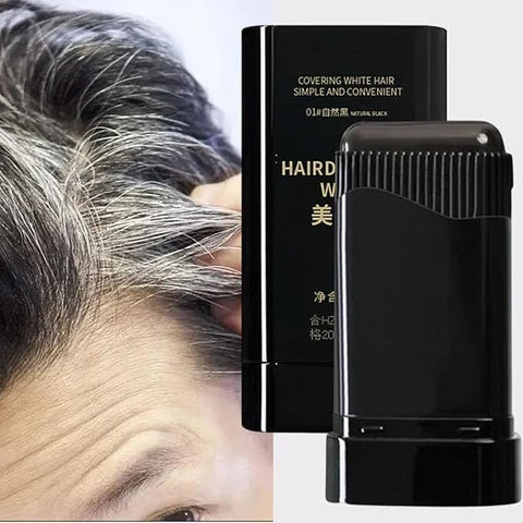 Black Hair Dye Stick for Instant Gray Coverage & Root Touch Up