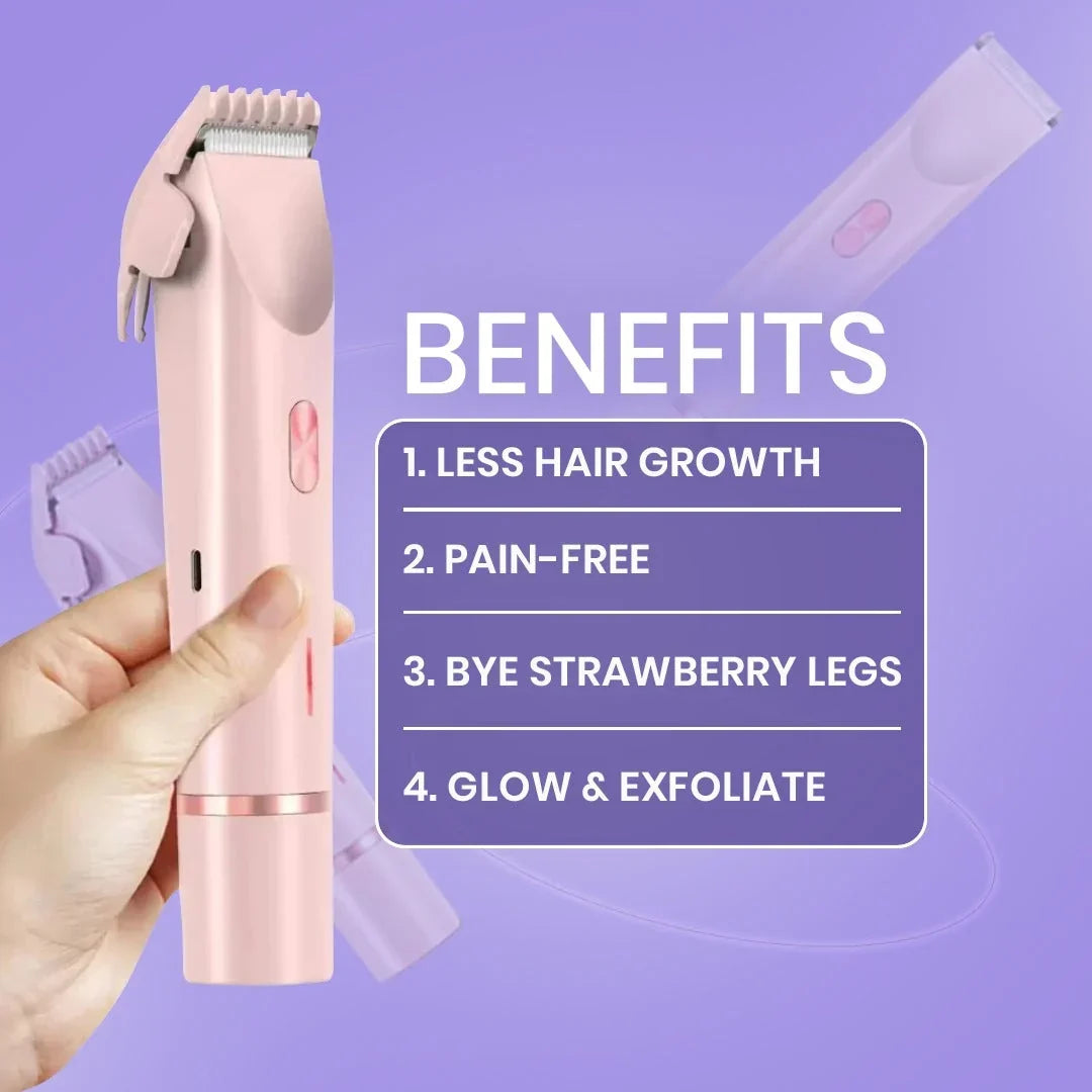 SmoothSilk™ 2-in-1 Hair Remover & Shaver – For Face, Body & Bikini Zone